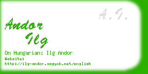 andor ilg business card